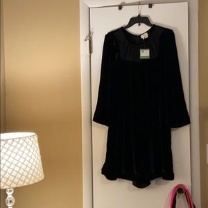 NWT! Kate Spade black velvet romper ❤️